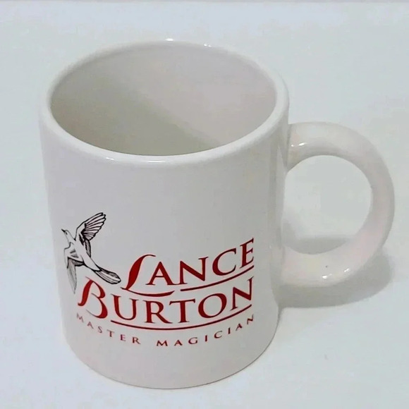 Lance Burton Master Magician Coffee Mug Heat Activated Disappearing Dove VTG - Picture 1 of 4